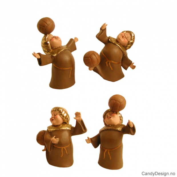 Munker som spiller fotball - brun