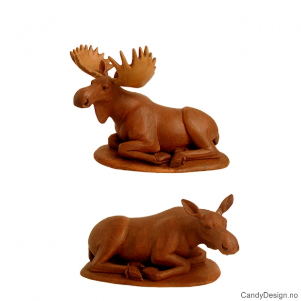 Liggende elg suvenirer - store assortert