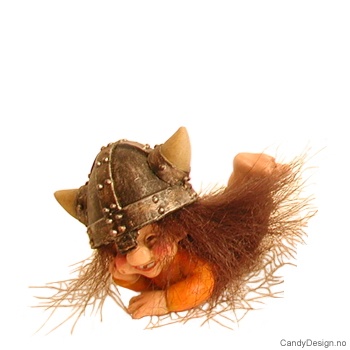 Lite liggende suvenir vikingtroll 