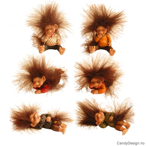 Småtroll suvenir - Sittende og liggende assortert