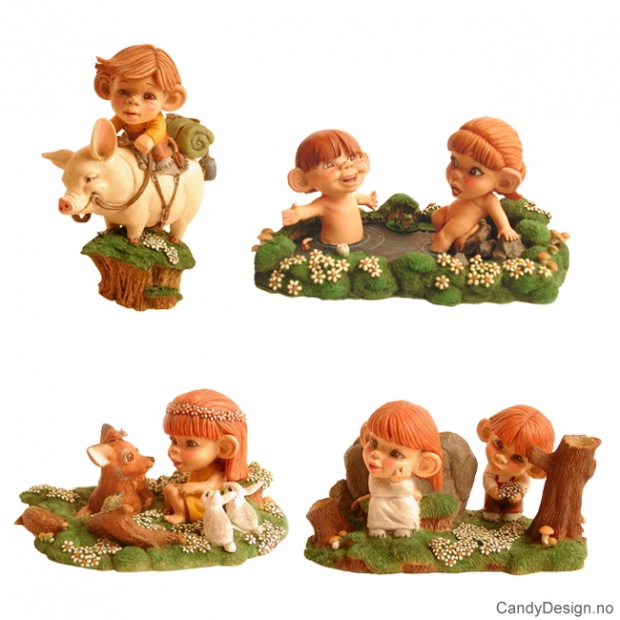 Big scene with trollchildren - assorted summer