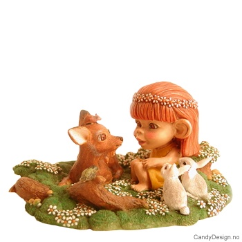 Store tablå med trollbarn - sommer