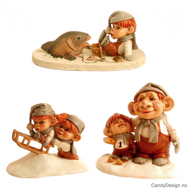 Scenes with winterchildren assorted - big