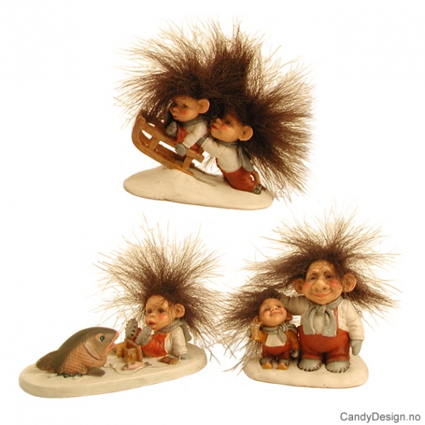 Små tabå - vintertroll - fluffy hår