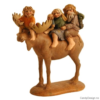 Moose with family of trolls