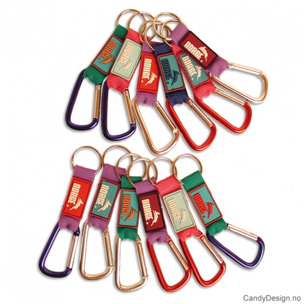 Keychains with snap hook - Moose and Norge assorted