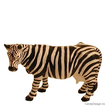 Ku med sebra mønster