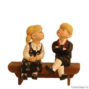 Bunadsbarn suvenir på benk