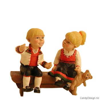 Bunadsbarn suvenir på benk