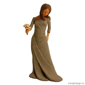 Pike figur med blomsterbukett