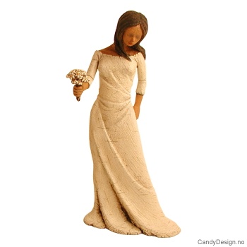 Pike figur med blomsterbukett