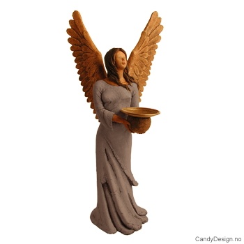 Engel figur med ett lys