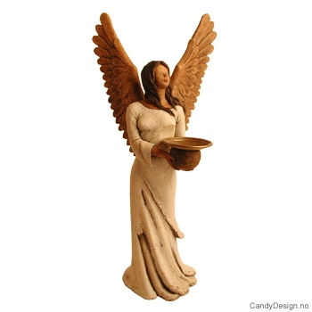 Engel figur med ett lys