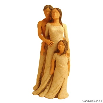 Familie med datter figurer
