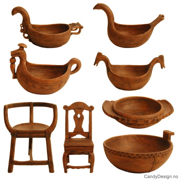 Antikviteter medium brune assortert