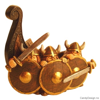 3 Vikings and part of ship