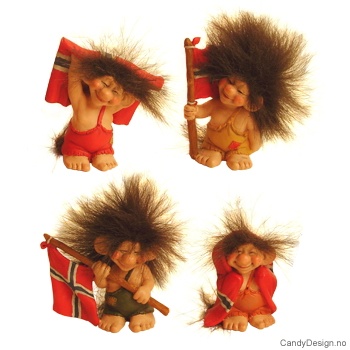 Troll with the Norvegian flag assorted