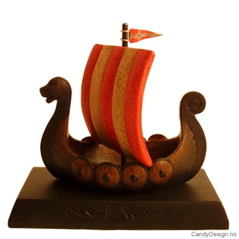 Vikingship souvenir with sail