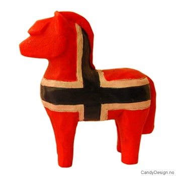 Treskåret fjording suvenir  I Norske farger