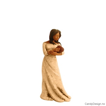 Dame med hjerte  mini figur