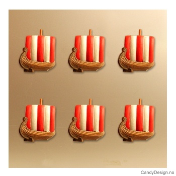 Vikingship with sail and magnet