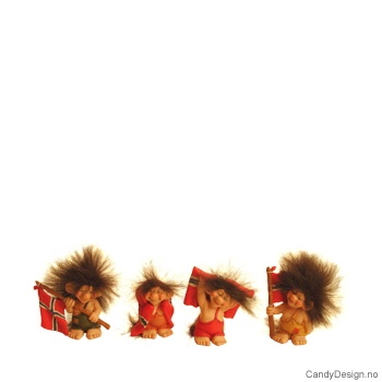 Mini troll med Norsk flagg