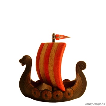 Vikingship with sail - long mini