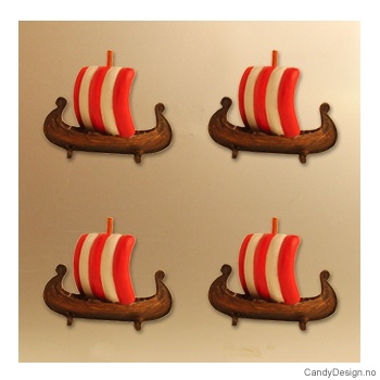 Vikingship souvenir magnet - assorted