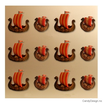 Vikingship souvenir magnet - assorted