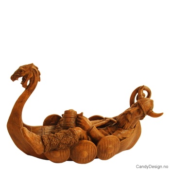 Beruset viking i skip - antikk