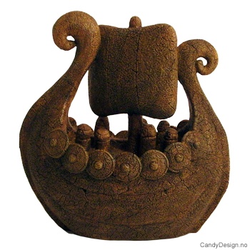 Vikingship in clay