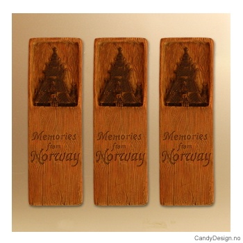 Magnet plaques with text woodstyle  Stavechurch magnet  Memories from Norway