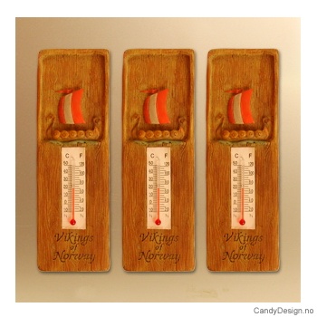 Vikingsskip termometer med magnet Vikings of Norway
