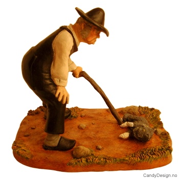 Grandfather with cat