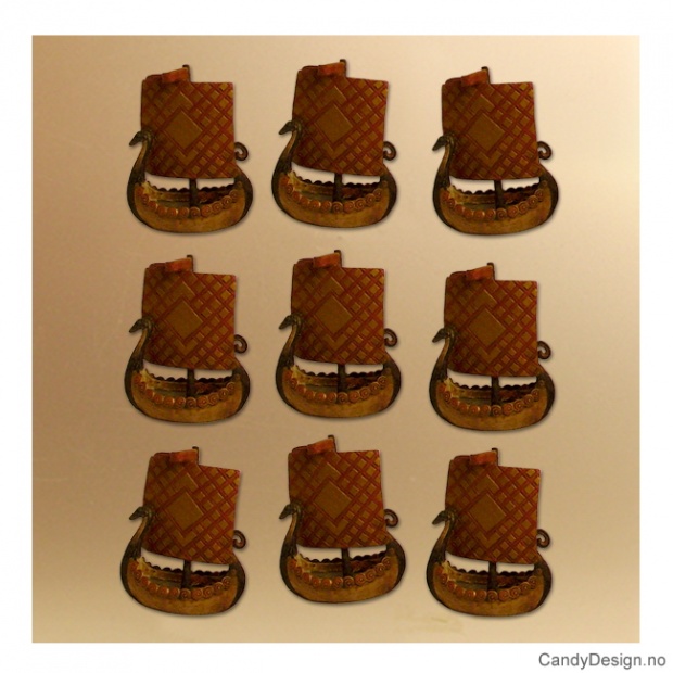 Vikingship with sail magnets - small