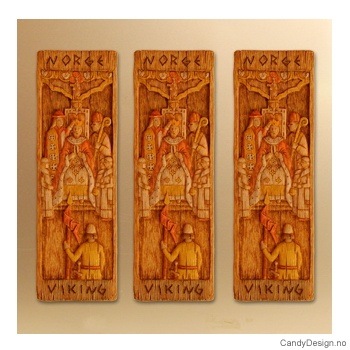Eirik Blodøks viking suvenir magnetplater i farger