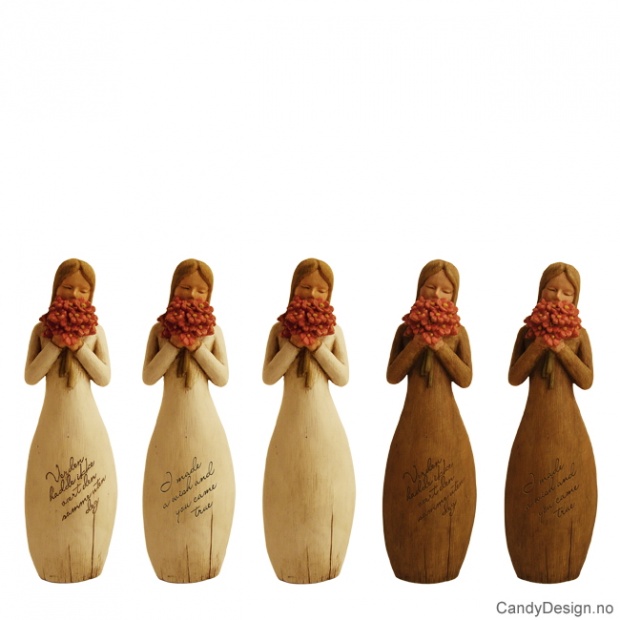 Girl with flowers and text assorted