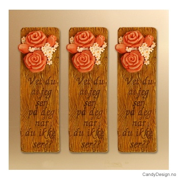 Kjærlighetsord magnet i trefarge - Vet du at jeg ser på deg når du ikke ser