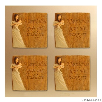 Magnetplate med kjærlighetstekst - Kjærlighet gjør alt vakkert (m/baby)