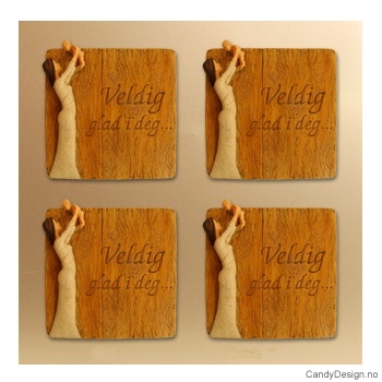 Magnetplate med kjærlighetstekst - Veldig glad i deg  (m/baby)