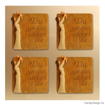 Magnetplate med kjærlighetstekst - Du gjør livet vakkert å leve  (m/baby)