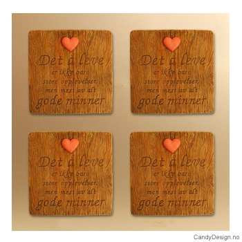 Magnetplate med kjærlighetstekst - Det å leve er ikke bare store opplevelser, men mest av alt gode minner