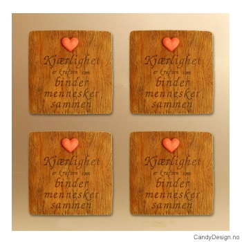 Magnetplate med kjærlighetstekst - Kjærlighet er kraften som binder oss mennesker sammen