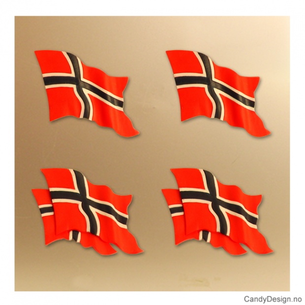 Assorted magnets with the Norwegian flag