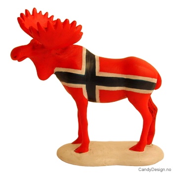 Elg suvenir i Norske farger