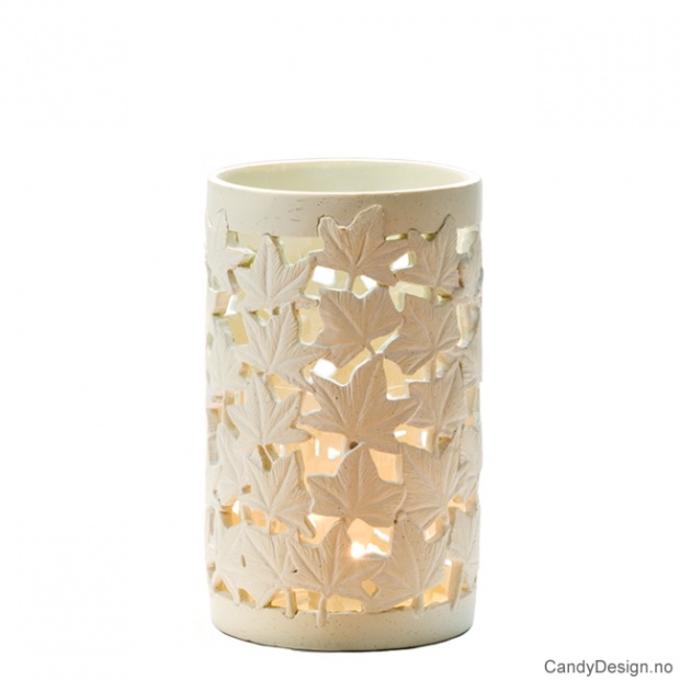 Medium stormlykt med blad