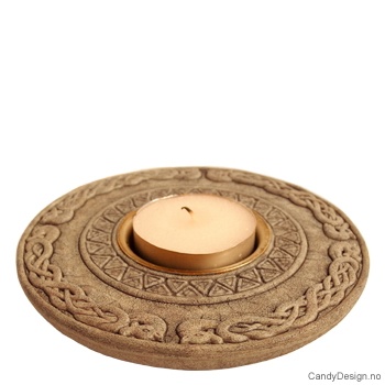 Viking tealight holder - stone