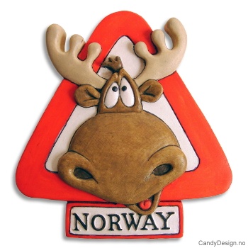 Sign with magnet - moose