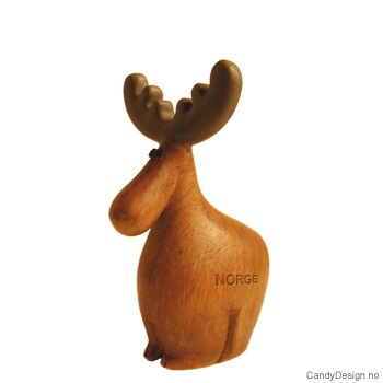 Moose souvenir figure with text NORGE