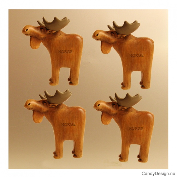 Elg suvenir figur med magnet og tekst NORGE